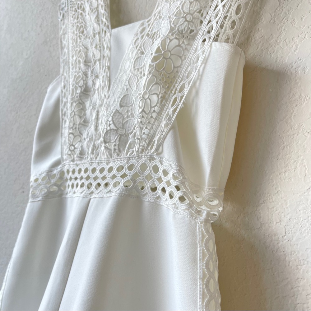 Like new! Free shipping! Parvenue White Lace Romper - Picture 7 of 11